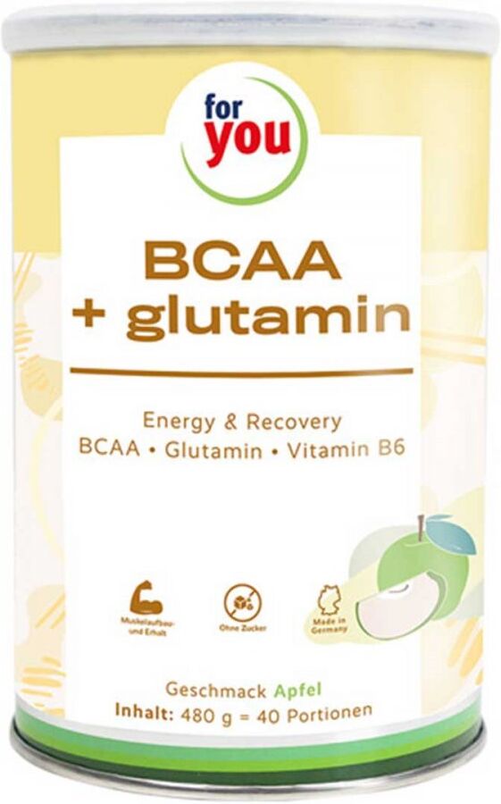 For You BCAA + Glutamin Energy & Recovery Apfel