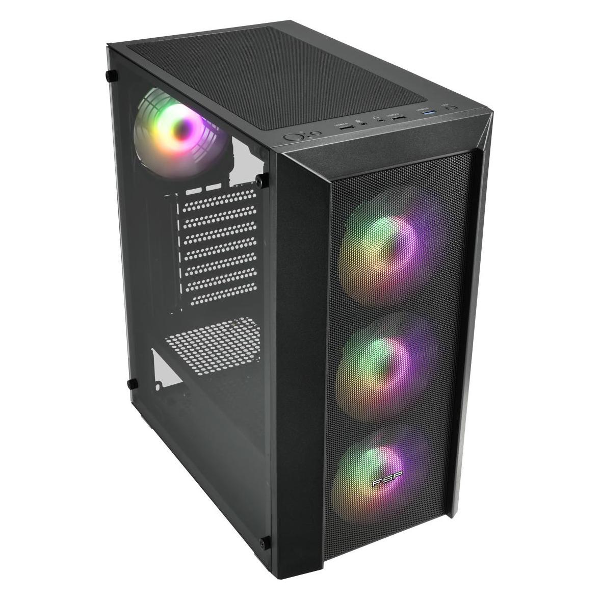 Fortron FSP Geh Midi CMT218 ATX/M-ATX/M-ITX/ARGB o.N. Black retail (ATX, mATX, Mini-ITX) (POC0000214)