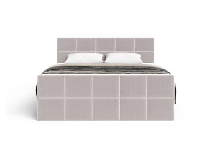 Chilly. Möbel Design Bett Cubo - Komfort Boxspringbett mit Bettkasten, Matratze und Topper - 200x200 cm - Samt Sic Beige