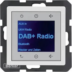 Berker Radio Touch UP DAB+, Bluetooth Q.1/Q.3/Q.7 (polarweiß samt)