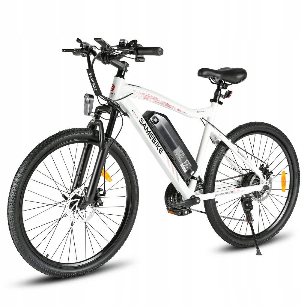 SAMEBIKE SY26-II Klassisches E-Mountainbike E-bike Elektro-Faltrad Trekking e-bike mit SHIMANO 21-Gang (Weiß)