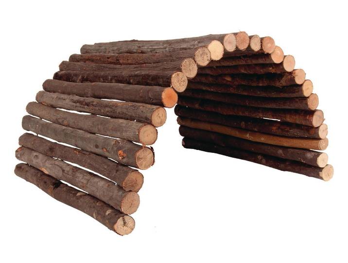 Tiertunnel TRIXIE Weidenbrücke , braun, Ø, Holz, Tiertunnel, Tiertunnel, Holzart: Kastanie, Schima (China)