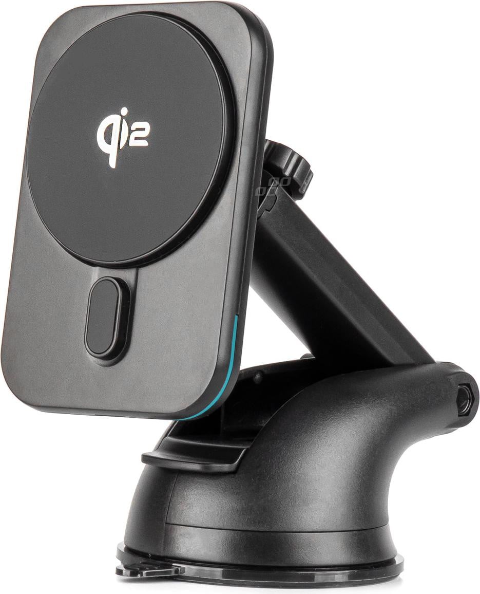 AMiO Auto-telefoonhouder met Qi2 inductielader 15W voor dashboard en voorruit