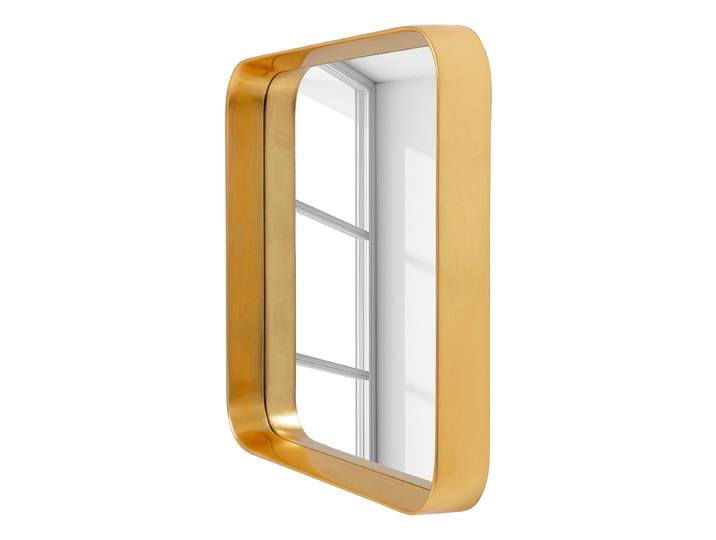 Miroir mural Vincenza - Carrée 63 x 63 x 8cm Doré Cadre : matière plastique vernie 63 x 63 x 8cm