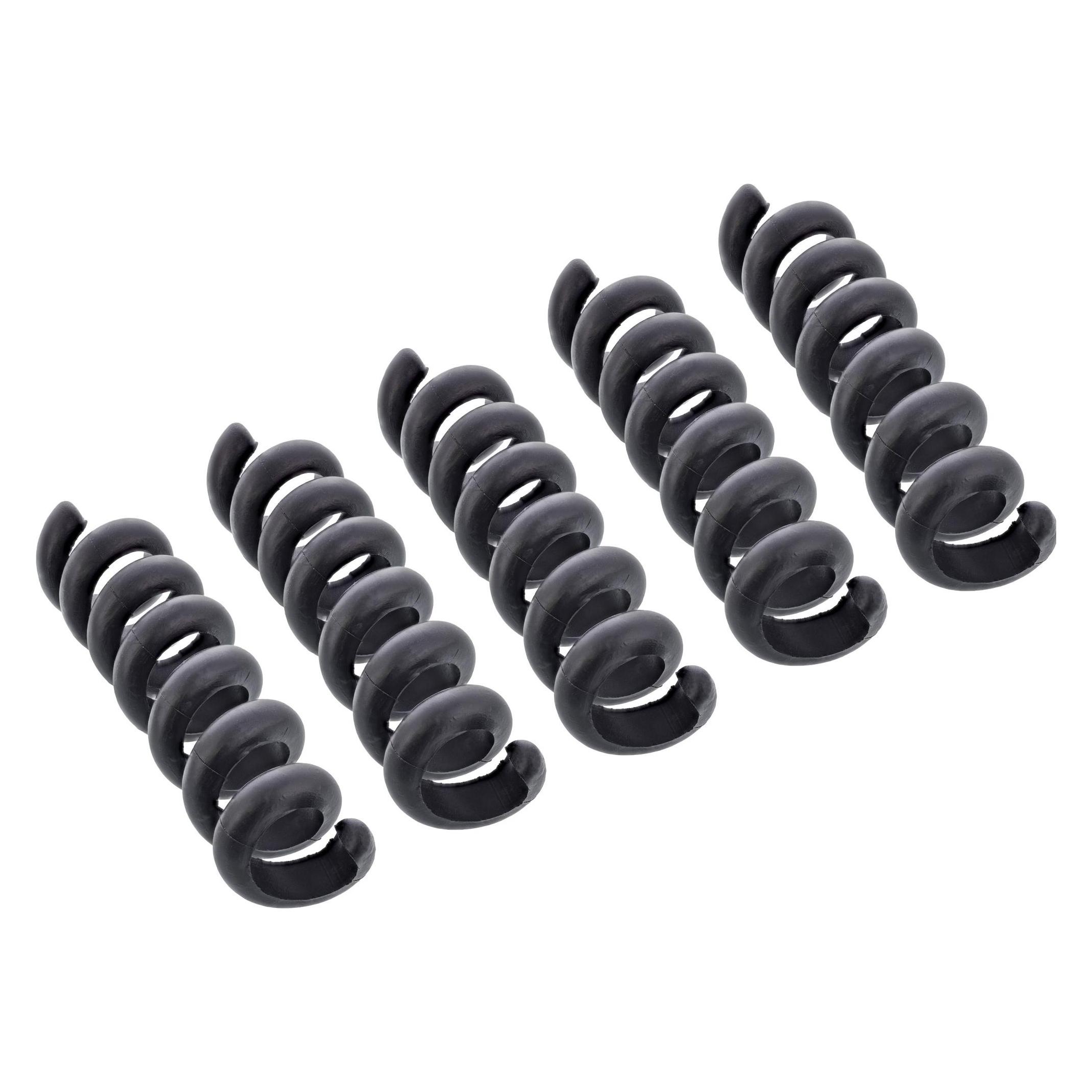 InLine 5er Pack Kabelspirale, Kabelmanager 1-fach, 65x30mm, schwarz (Kabelspiralschlauch, 6500 cm) (59972C)