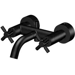 Steinberg Serie 250 Wannen-Zweigriffarmatur 2501100S Aufputz, Ausladung 203mm, Matt Black