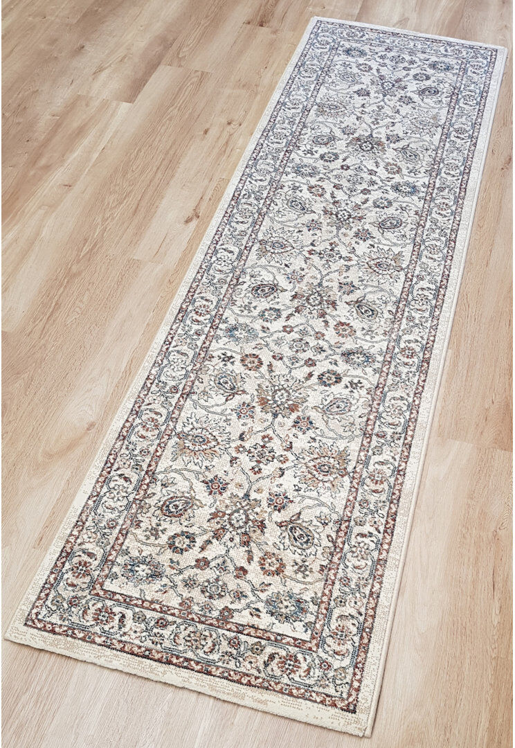 Lark Manor Raine Oriental Area Rug Beige Runner 67 x 330cm