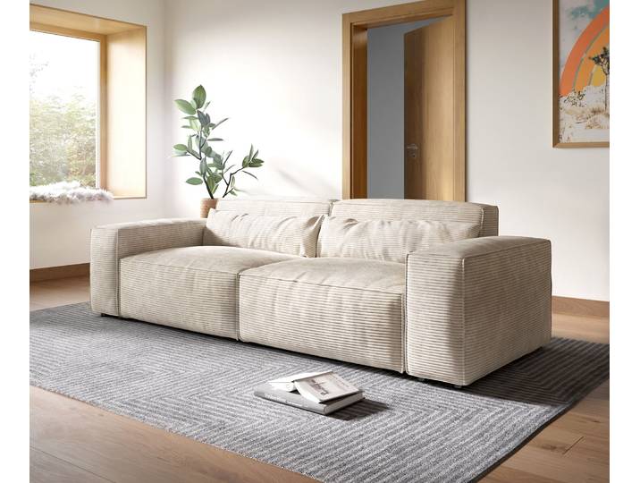 Big-Sofa Sirpio XL 270x130 cm Cord Beige, Big Sofas