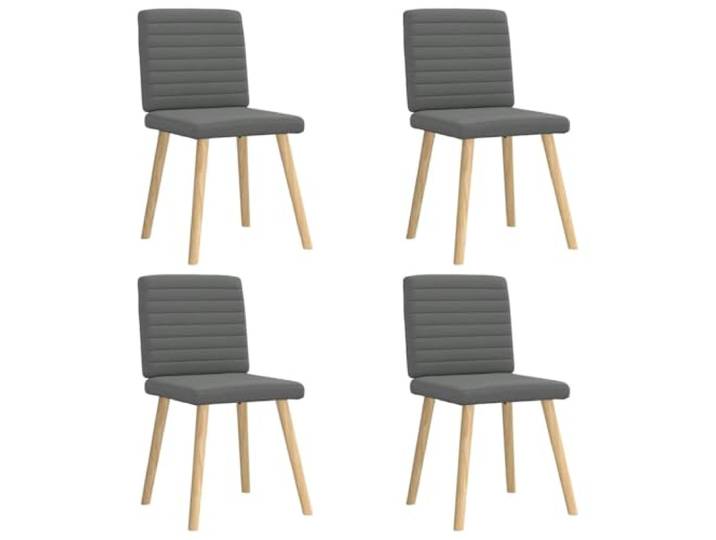 HEFZGDB Esszimmerstühle 4 STK. Dunkelgrau Stoff, Weiche Polsterung und Robustes Metall-Holz-Gestell für Langlebigen Komfort, Elegante Wohnzimmerstühle mit Dauerhafter Stabilität