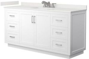Wyndham Collection Miranda 66-inch Single Vanity, Quartz Top
