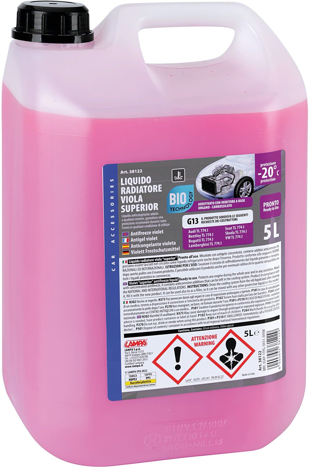 Superior-Viola G13, liquido antigelo radiatore (-20°C) 5 L
