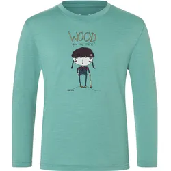Super Natural, Unisex, Funktionsunterhose, Kid's Wood Craftine L/S (110), Türkis