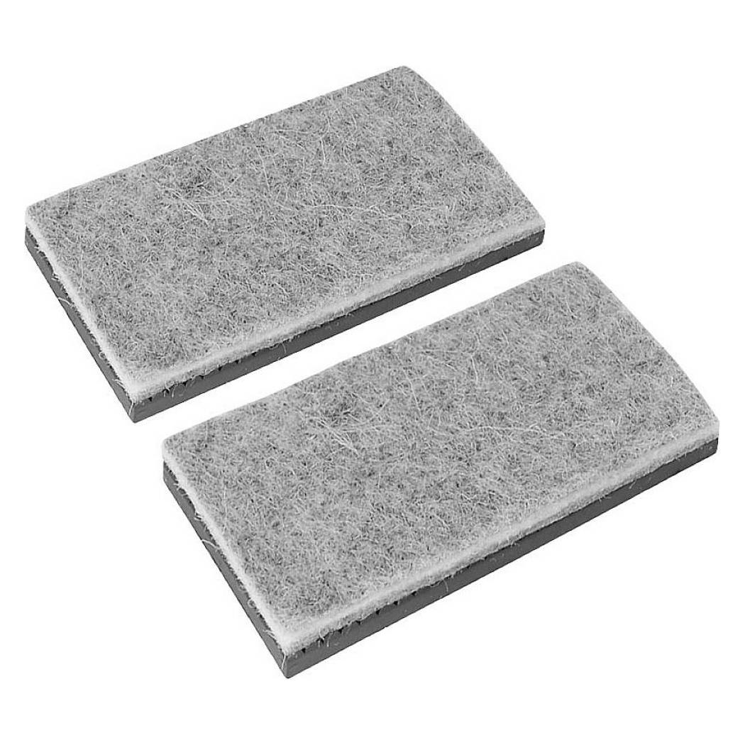 Bernstein Ersatzbacken Filz/Kunststoff 50mm zum Aufkleben (Paar) (50 mm) (9-900-E50-FILZ)