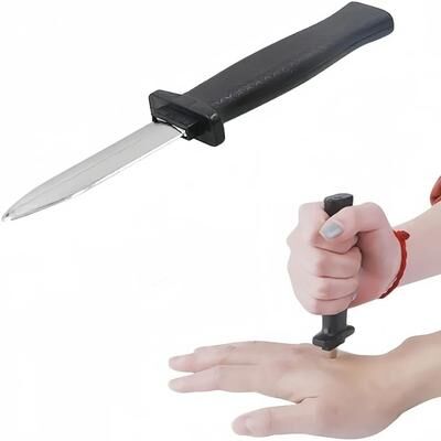 Uplift Treasures Retractable Fake Knife Prank Toy Halloween Costume Prop Retractable Fake Knife Prank Toy Halloween Costume Prop