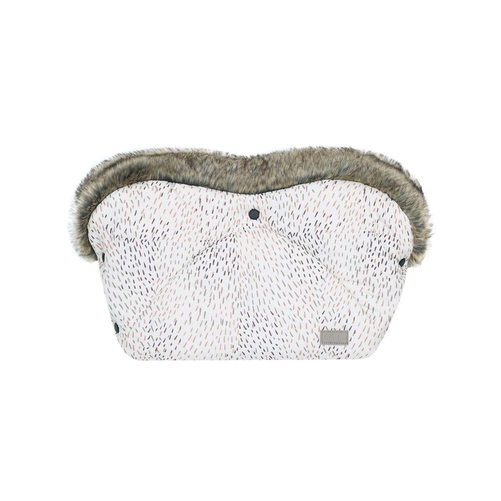 Kikka boo Kinderwagen Handwärmer Trendy, Fleecefutter, wasserabweisend, Knöpfe weiß