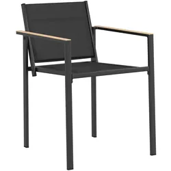 vidaXL, Gartenstühle, Yalinas (Holzoptik Armlehnen)