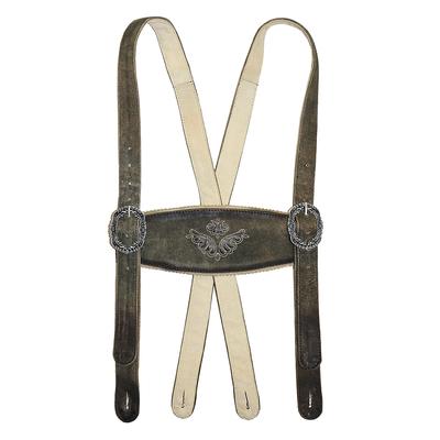 Hosenträger JCC "31023119", Herren, Gr. 62, braun, Obermaterial: 100% Ziegenvelours. Schnalle aus Metall, Hosenträger