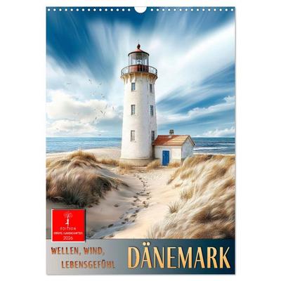 Dänemark - Wellen, Wind, Lebensgefühl (Wandkalender 2026 DIN A3 hoch), CALVENDO Monatskalender