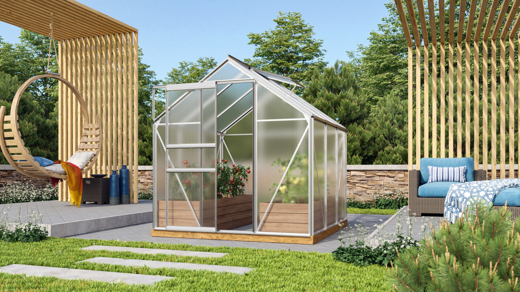 Vitavia Gewächshaus Venus 3800 192 x 192 cm 4 mm HPK