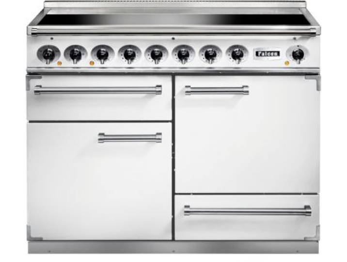 Falcon - Piano De Cuisson Induction Semi Pro Deluxe 110 Blanc Nickel Brossé