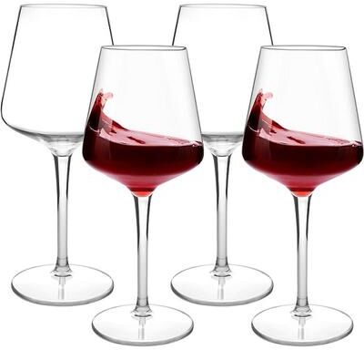 Trendy Discount Goods Unbreakable Tritan Plastic Wine Glasses, 2 4 6PCS Set, Floating Pool Goblets For Party, Transparent 4pcs