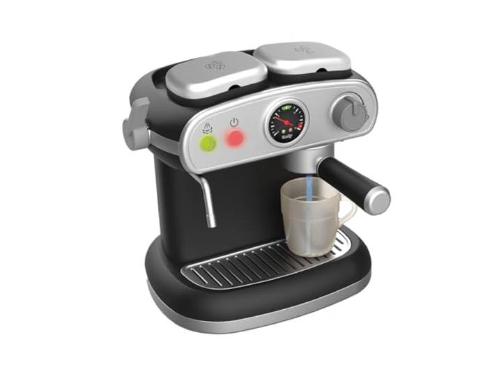Smoby - Espresso-Kaffeemaschine - Realistische Kinder-Siebträgermaschine mit Wasserfunktion, Licht & Sound - Spielzeug-Espressomaschine mit Zubehör - Ab 3 Jahren - Rollenspiel, kreativ, detailgetreu