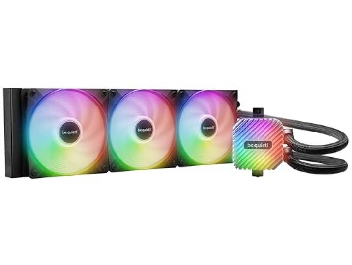 be quiet! Light Loop 360mm Black AiO Refroidisseur Liquide CPU AMD/Intel Watercooling Pour Systèmes Overclockés\, Waterblock ARGB\, 3 Ventilateurs Light Wings PWM High-Speed\, Hub ARGB PWM\, Refill Port