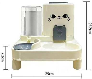 Inspired Finds 2 in 1 Automatic Gravity Pet Feeder & Water Dispenser For Cats & Dogs grey