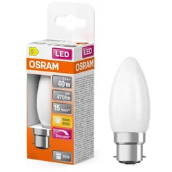 OSRAM B22D LED RETROFIT Lampe Superstar Classic B 40 matt dimmbar 3,4W wie 40W warmweiß