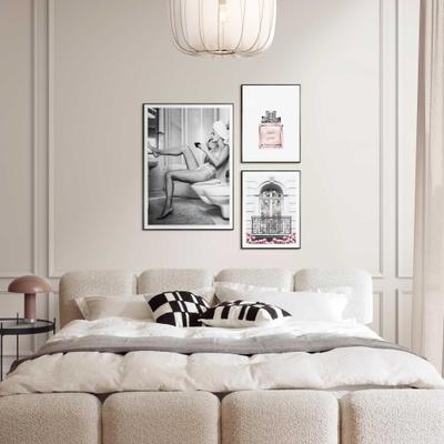 Bild mit Rahmen REINDERS "Pariser Vorbereitungen", farbe bild(er): schwarz, weiß, Bilder, B/H/T: 50cm x 70cm x 4,8cm, Menschen, 3 Stk., MDF, Schlafzimmer - Schwarz-Weiß - MDF - Frauen - 50x70 cm, B:50cm H:70cm T:4,8cm