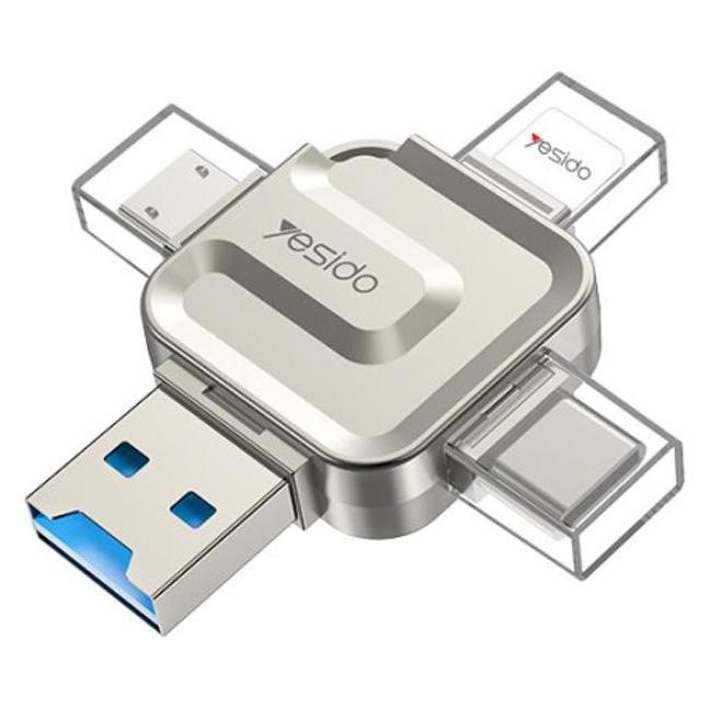 Yesido 4-in-1 USB-Flash-Speicherkartenleser OTG-Adapter (GS23)