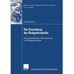 Die Gestaltung der Budgetkontrolle, Fachbücher von Julia Künkele