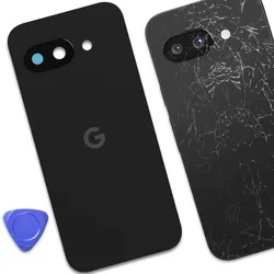Google Service Pack (Abdeckung, Google Pixel 9a), Mobilgerät Ersatzteile, Schwarz