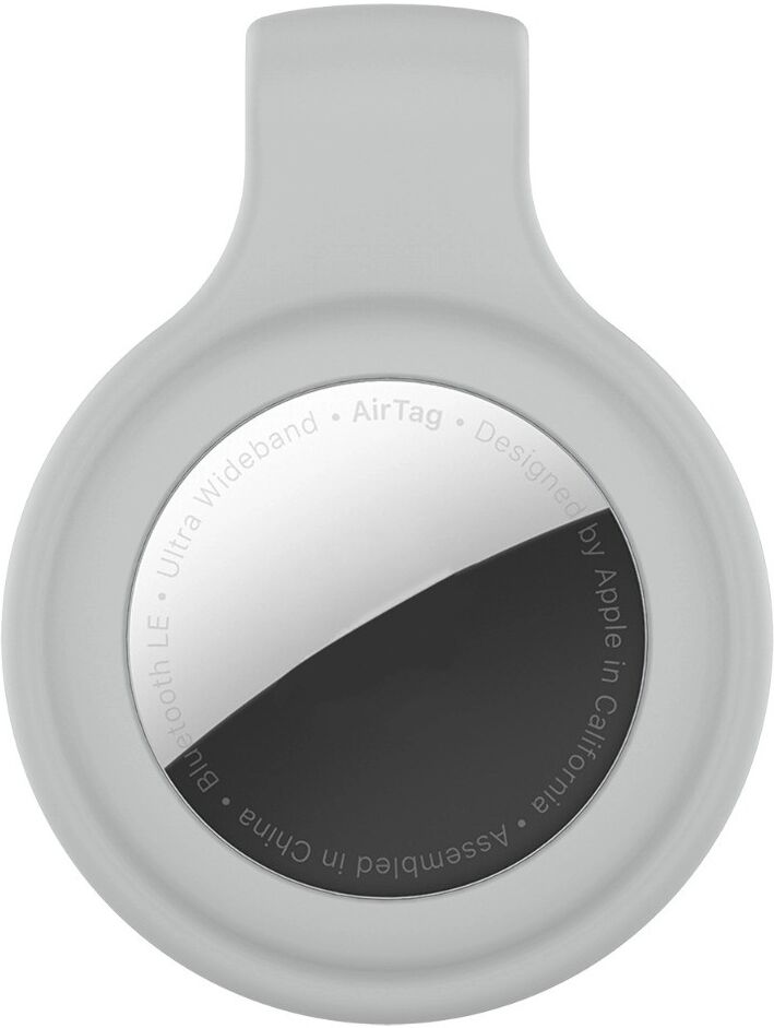 INF Tracker-Schutzhülle kompatibel mit Apple AirTag 2 – Silikon Clip-On Halter, ergonomischer Staub- und Stoßschutz, mehrere Grau