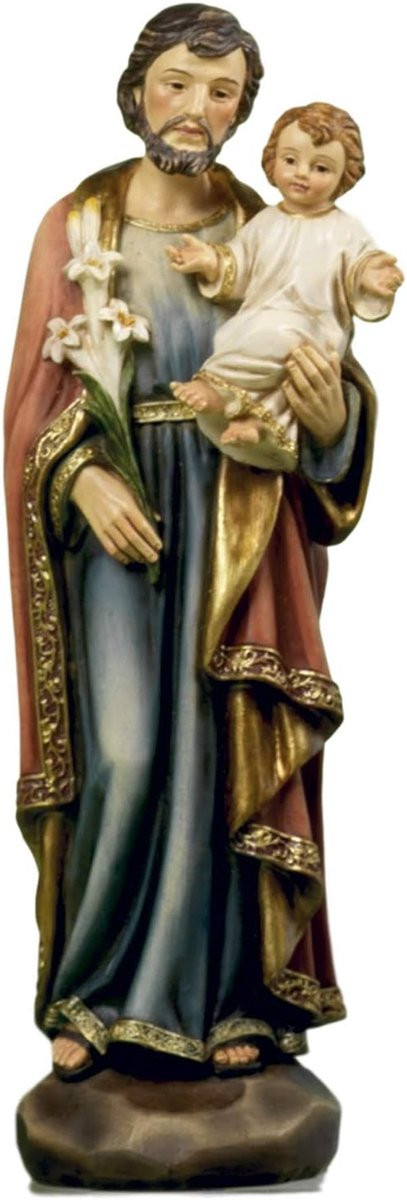 Heiligenbeeld Sint Jozef - Multicolor - Hoogte: 13 cm
