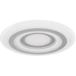 Deckenlampe Deckenleuchte Rundleuchte Metall, weiß, opal, anthrazit, dimmbar, Fernbedienung, CCT Schaltung, 1x LED, 46 Watt 3200 Lumen warmweiß-kaltweiß, DxH: 50x7 cm