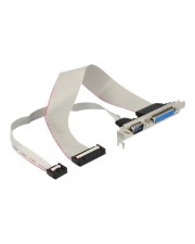Delock Serielle / parallele Konsole DB-9 DB-25 bis IDC 25-polig 9-polig W 30 cm (83445)
