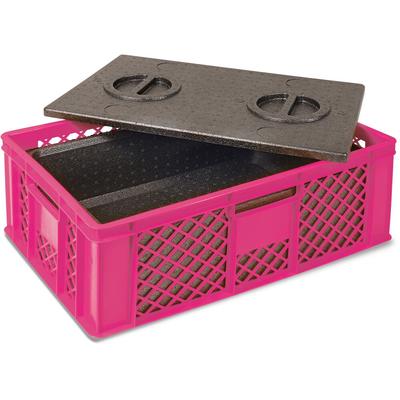 BRB Eurobehälter mit EPP-Isolierbox, LxBxH 600 x 400 x 240 mm, 20 Liter, violett