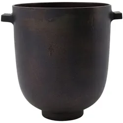 House Doctor Blumentopf Foem, Höhe 24 cm, ∅ 20 cm, Messingbraun