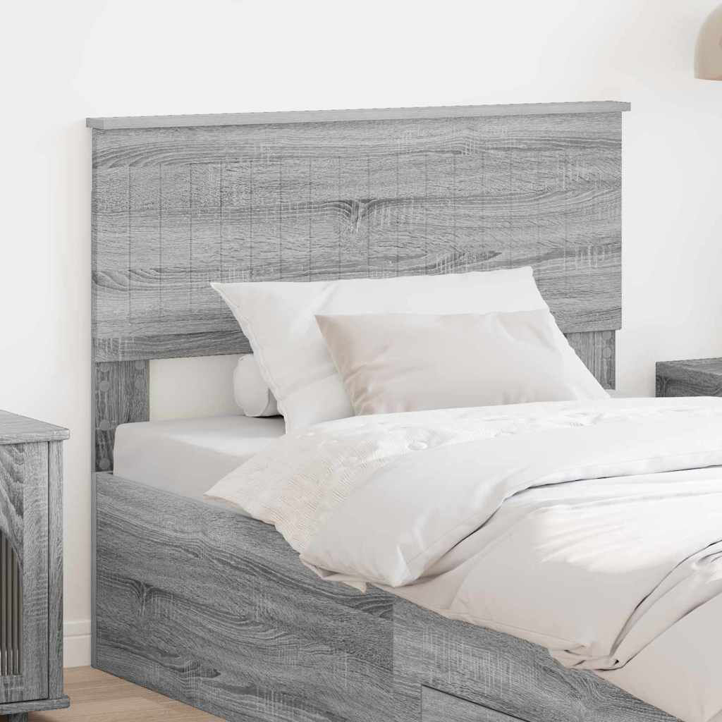 17 Stories Panel Headboard Grey Sonoma Twin