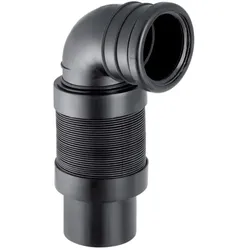 Geberit Pe Anschlussbogen 241521001 DN 90, 90Grad, für WC, ausziehbar