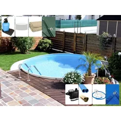 Stahlwandpool IBIZA ALL INKLUSIV Rundbecken / Rundpool 1,20 m hoch Folie 0,8 mm