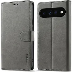 LC.Imeeke Google Pixel 11 / Pixel 11 Pro - Leder Etui Hülle (Google Pixel 11, Google Pixel 11 Pro), Smartphone Hülle, Grau