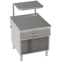 EURAST - Tisch mit 1 schublade und boden auf einem offenen gestell - 800x900x900 mm - 38307693