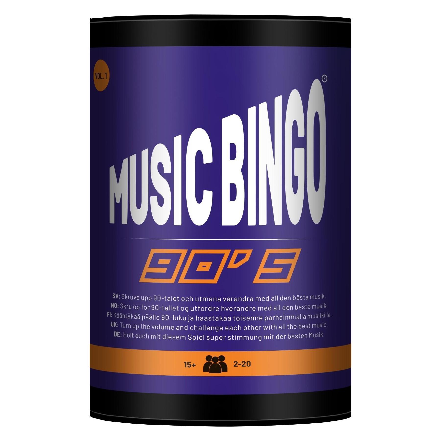 SMSCS Games Aps Skru op - Music Bingo - 90s (Music Bingo 90s) (Deutsch, Englisch, Finnisch, Norwegisch, Schwedisch) (Music Bingo 90s)