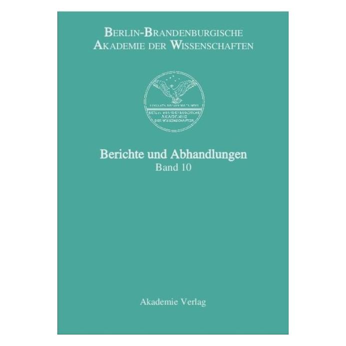 De Gruyter Berlin-Brandenburgische Akad.d.Wiss.10 (Deutsch, Hardcover) (67759027)