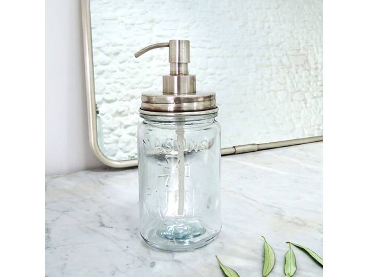 Distributeur de savon liquide en verre et nickel argenté Chaumont