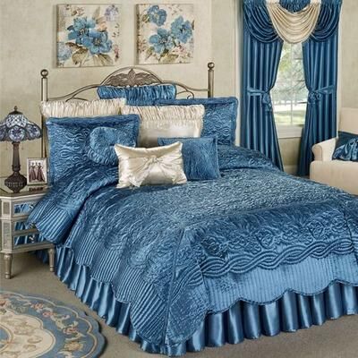 Touch of Class Prima Coverlet Set Sapphire, California King, Sapphire