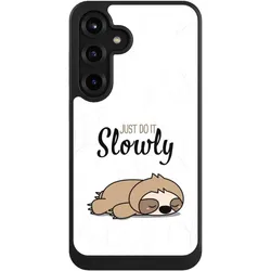 Nivocase Hülle für Samsung Galaxy S25+ Handyhülle NIVOcore Case Schwarz Faultier Tiere lazy sunday (Samsung Galaxy S25+), Smartphone Hülle, Schwarz