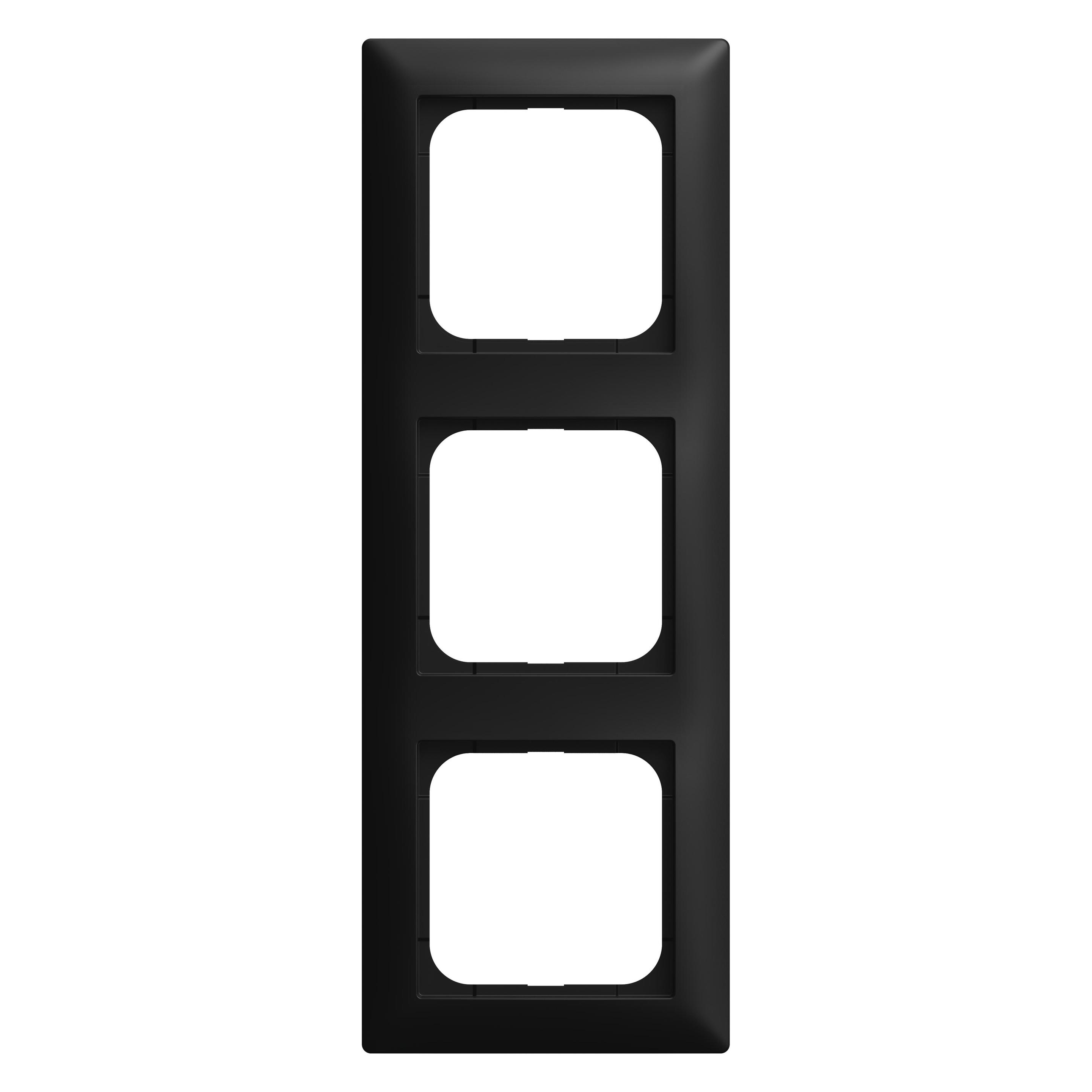 Busch-Jaeger Abdeckrahmen 3-fach Rahmen 1723-915 Busch-balance SI schwarz matt (2CKA001725A1570)
